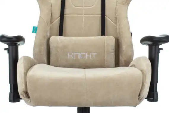 Кресло игровое Zombie Viking Knight песочный Light-21 с подголов. крестов. металл