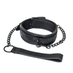 Черный ошейник с поводком Lola Games Party Hard Kinky 1083-01lola