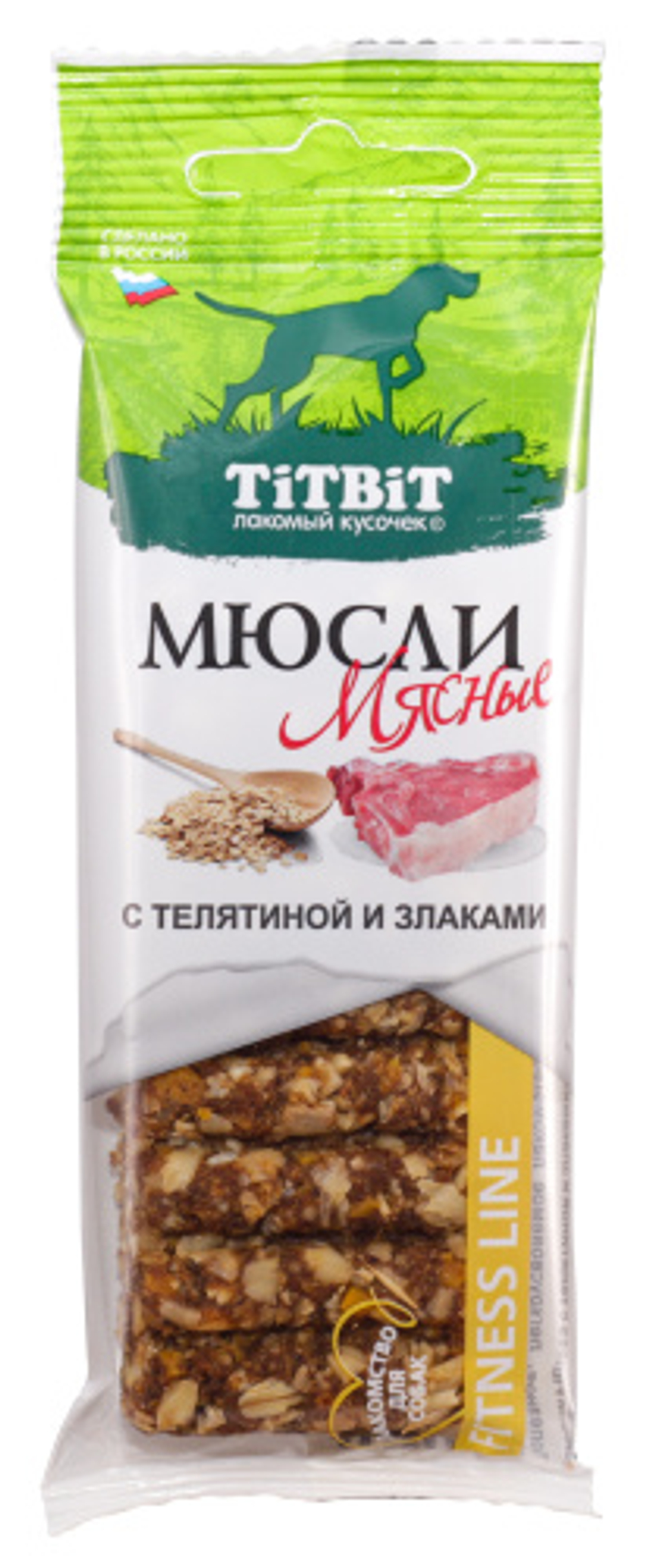 TITBIT для собак мюсли Fitness с телятиной и злаками