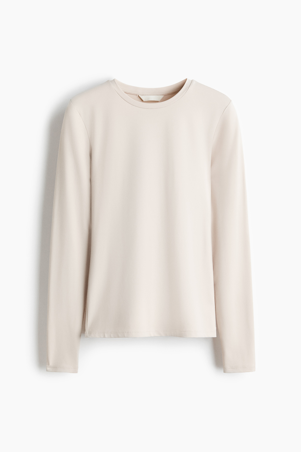 Облегающий топ из микрофибры с длинными рукавами - H&M