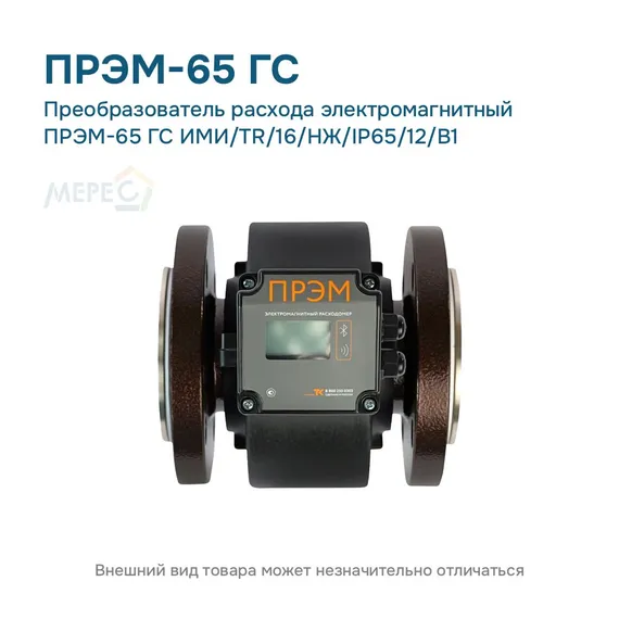 Преобразователь расхода электромагнитный ПРЭМ-65 ГС ИМИ/TR/16/НЖ/IP65/12/B1