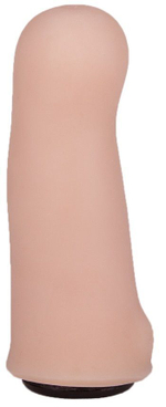 Пояс-трусики Soft-Dolli с 2 насадками - 18 см. (Цвет: телесный с черным)