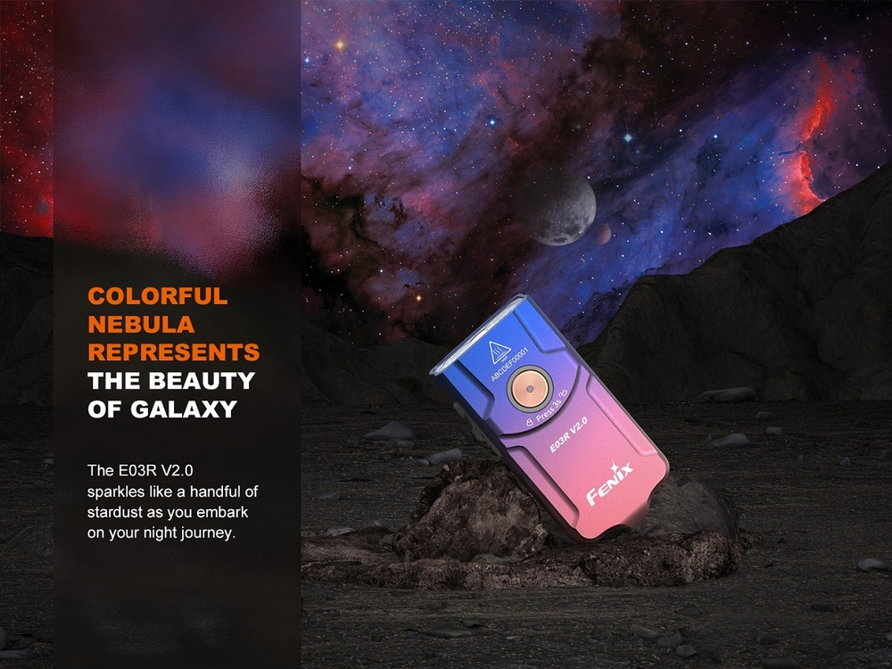Фонарь-брелок Fenix E03R V2.0 голубой