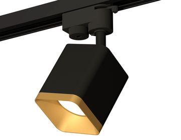 Комплект трекового однофазного светильника 1*GU5.3 XT7813003 SBK/SGD чёрный песок/золото песок (A2521, C7813, N7704) Ambrella