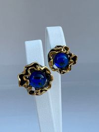 Серьги синяя галактика
