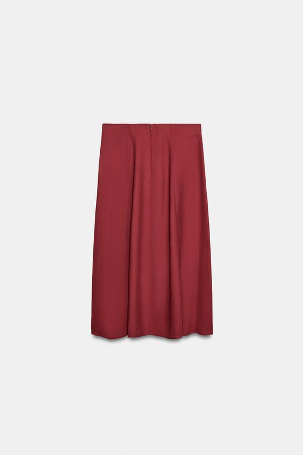 ZARA ЮБКА МИДИ — ZW COLLECTION, БУРГУНДИ