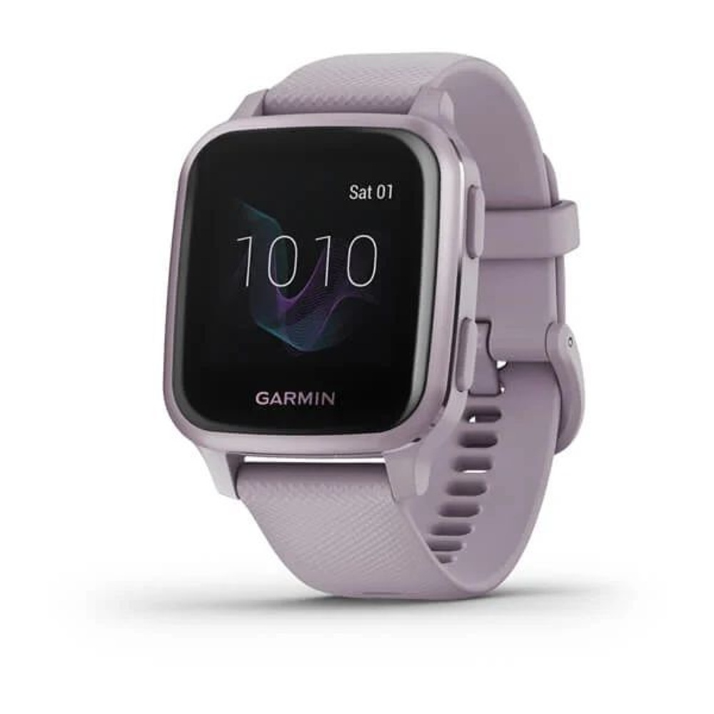 Смарт-часы Garmin Venu Sq орхидея с алюминиевым безелем,  с силиконовым ремешком, 010-02427-12