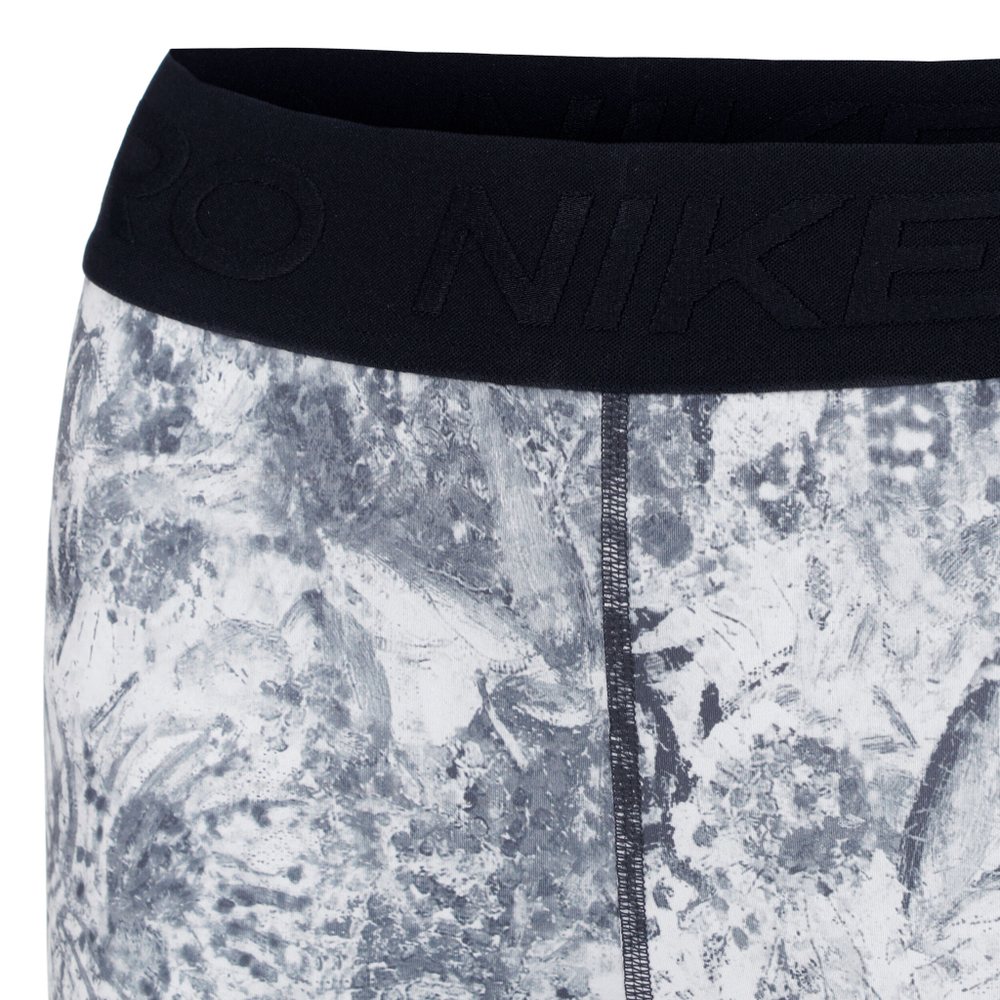 Женские теннисные брюки Nike Dri-Fit Performance Mid Rise All Over Print Tight Women - White, Black
