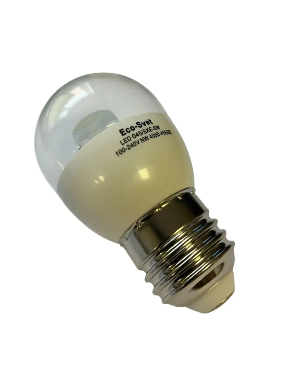 Светодиодная LED лампа G45 6W E27 нейтр 5шт