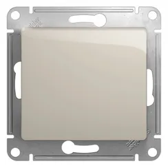 Выключатель одноклавишный Systeme Electric Glossa Молочный GSL000911