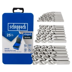Набор сверл по металлу 25пр. Scheppach Sch-924U25