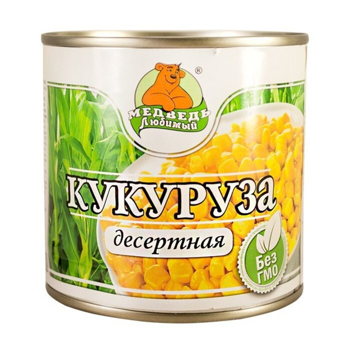 Кукуруза Медведь Любимый Десертная", 212 мл