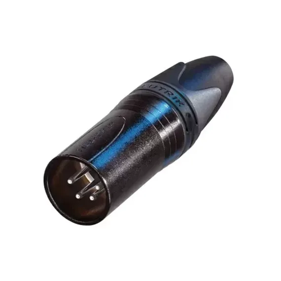 Neutrik NC4MXX-BAG кабельный разъем XLR male черненый корпус 4 контакта, посеребренные контакты