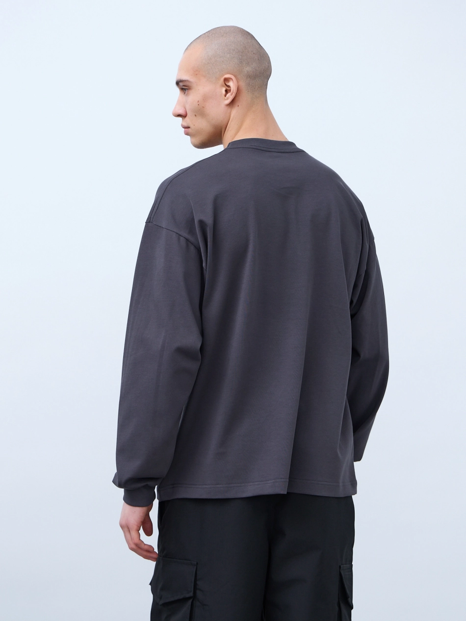 Лонгслив оверсайз (графит) 230 г