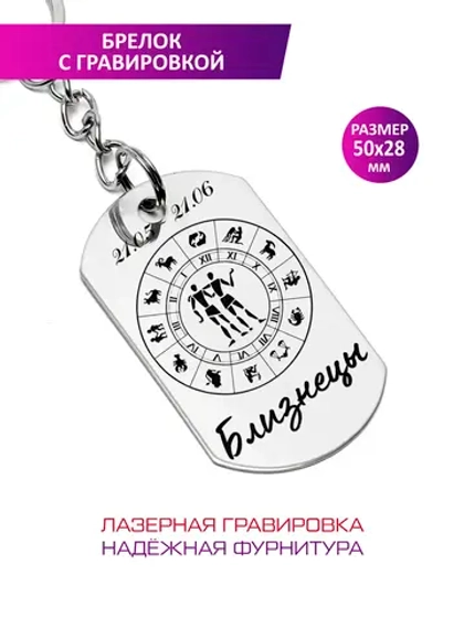 Брелок "Знак зодиака Близнецы".