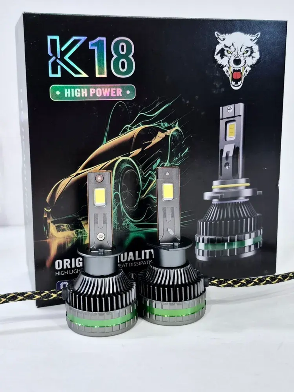 H1 (LED) / Светодиодные (H1) лампы, K18 High Power, 300 Вт - 12 вольт (2 шт. / комплект) НЕ