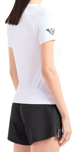 Женская теннисная футболка EA7 Woman Jersey T-Shirt - белый