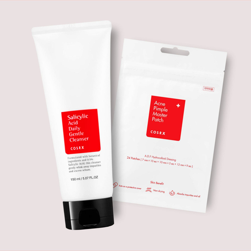 Набор для проблемной кожи Cosrx пенка Salicylic Acid Daily Gentle Cleanser 150 мл. + патчи Cosrx Acne Pimple Master Patch 24 шт.