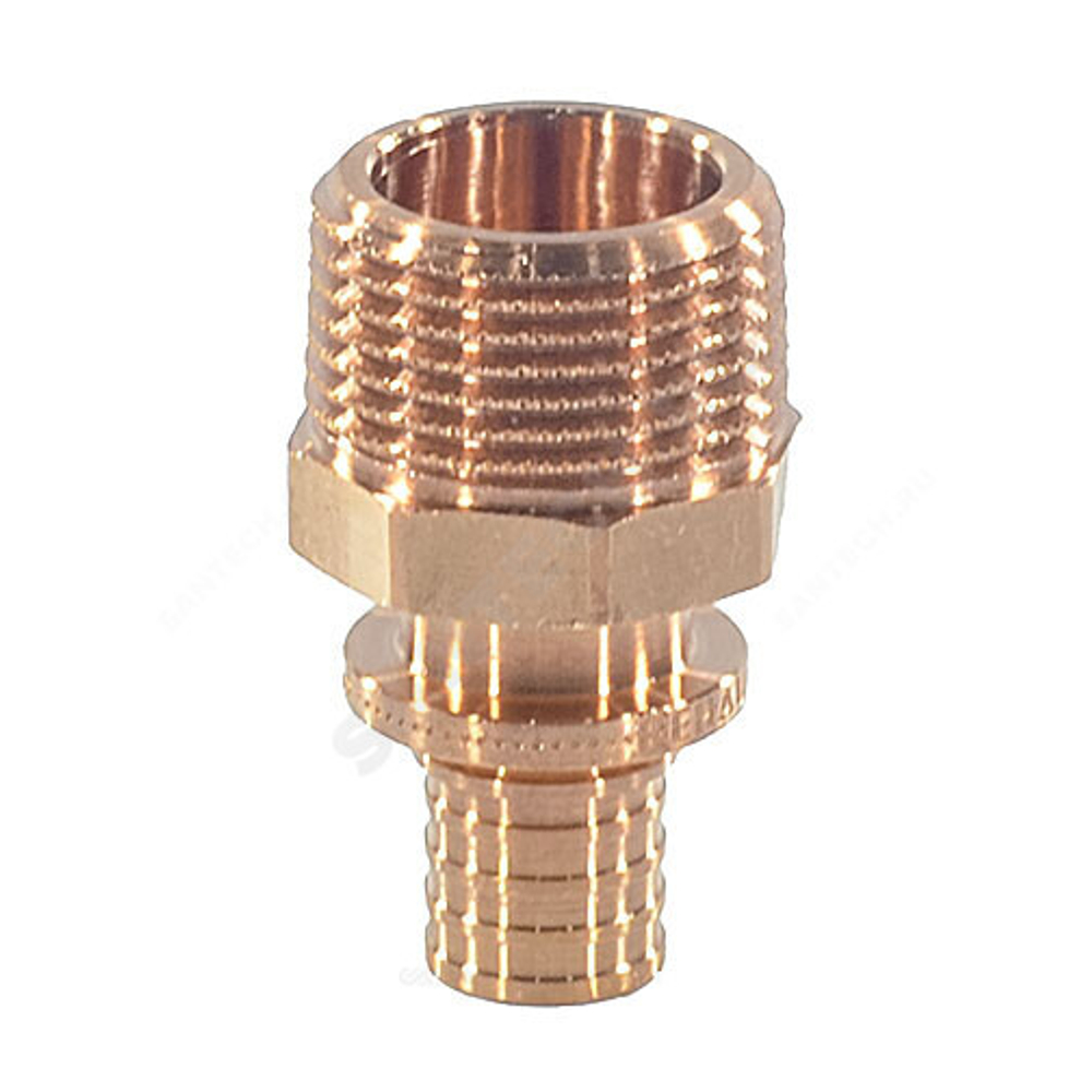 Муфта для PE-X труб аксиальная бронза Дн 16х1/2" НР RAUTITAN RX+ Rehau 14563111001