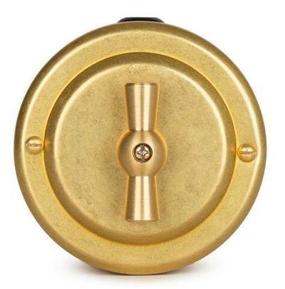 Выключатель ретро поворотный 2 кл. "Gold" VINTAGE-BRASS 30201-6 / 2 группы света