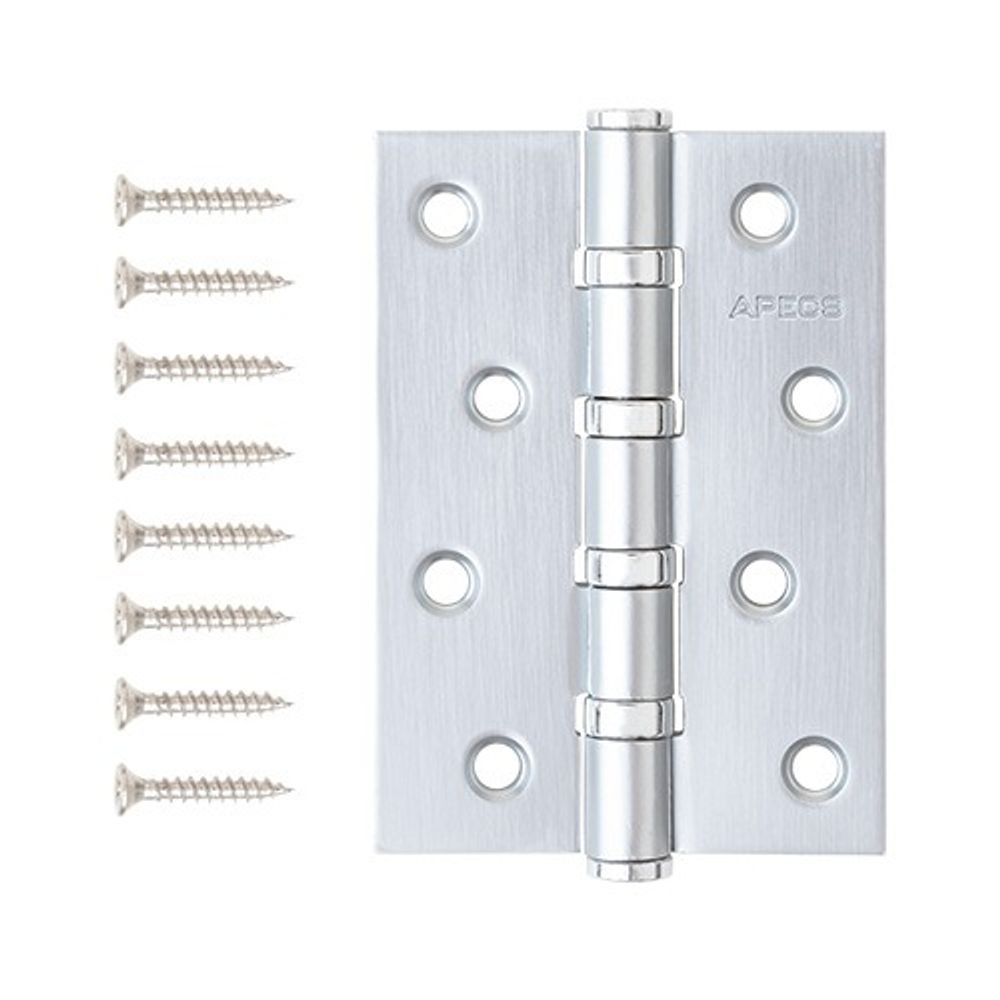 Петля дверная APECS 100x70-B4 Steel CRS сатин.хром (1шт)
