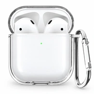 Чехол Gurdini силиконовый для наушников Apple Airpods 1/2 прозрачный