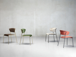 Стул с обивкой Scab Design Lisa, антрацит, красный