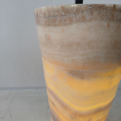 Раковина напольная из оникса Yellow ON-04203 (45*45*90 см)