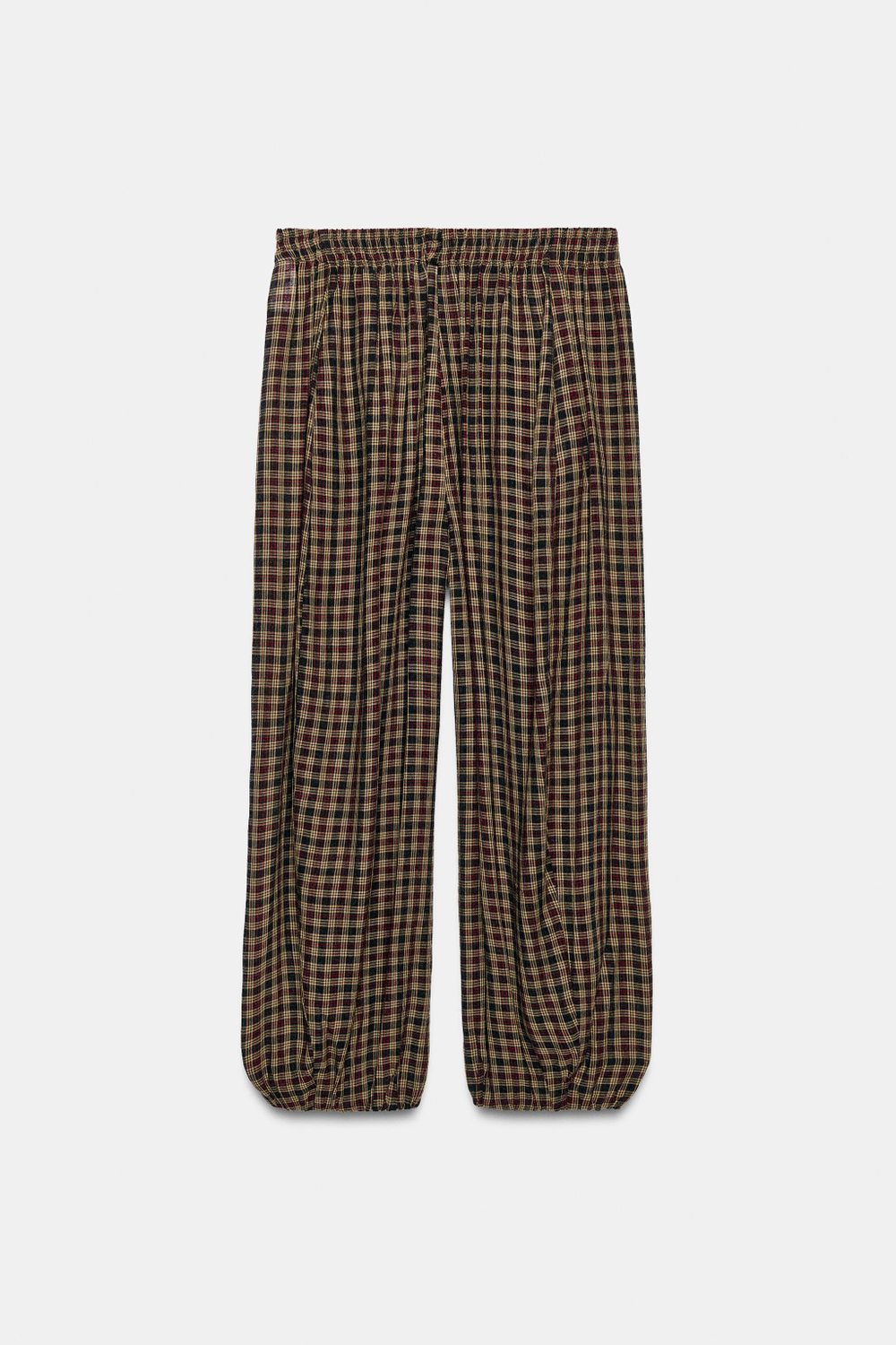БРЮКИ БУФФИ В КЛЕТКУ — ZARA