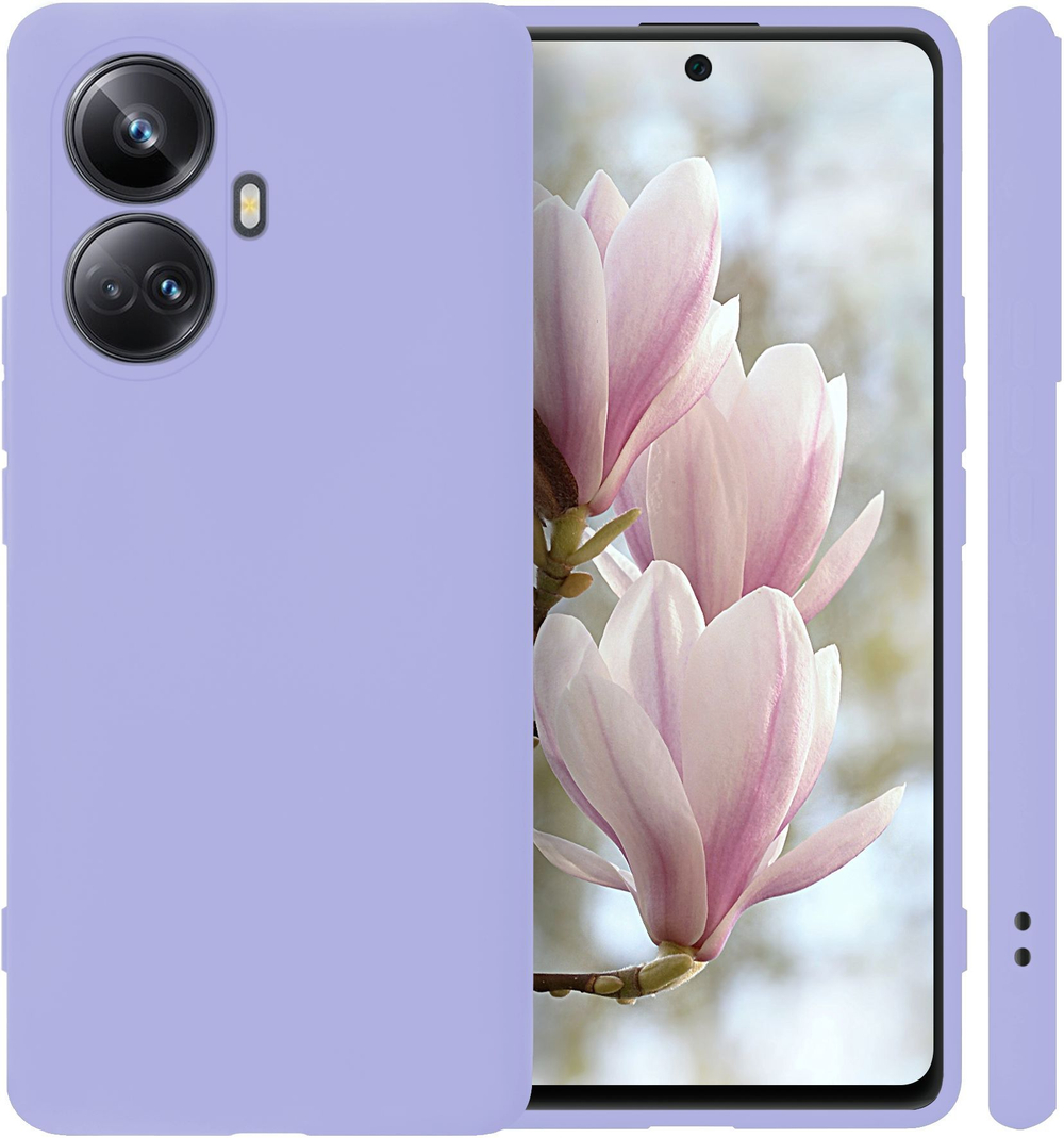 Мягкий Soft Touch чехол из силикона для REALME 10 PRO PLUS с бархатной подкладкой