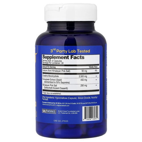 Natural Stacks, Smart Creatine™, 120 веганских капсул