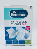 Dr. Beckmann Салфетки Active White 3в1 для белого белья, 15 салфеток в упаковке (Германия)