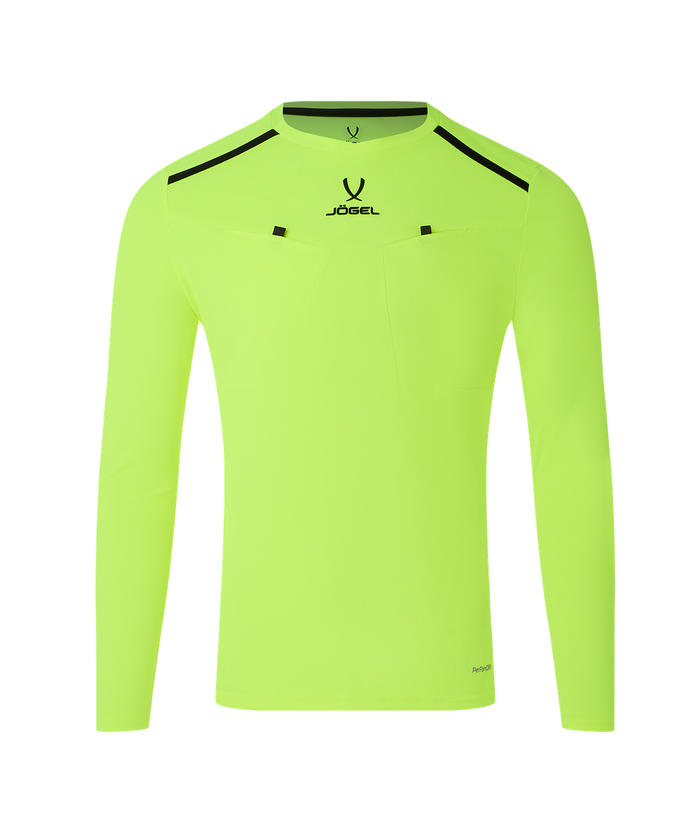Футболка судейская с длинным рукавом DIVISION PerFormDRY Referee LS Tee, желтый неон