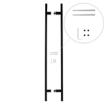 Ручка скоба офисная AVERS HC-0920-40*20/800-INOX-BLM черная