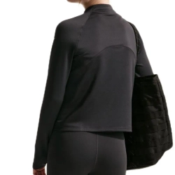 Футболка для девочки Nike Pro Dri-Fit Half Zip Long Sleeve - black/black/white