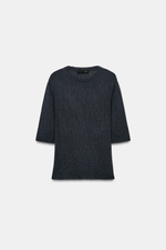 ТРИКОТАЖНЫЙ ТОП С КОРОТКИМИ РУКАВАМИ — ZARA