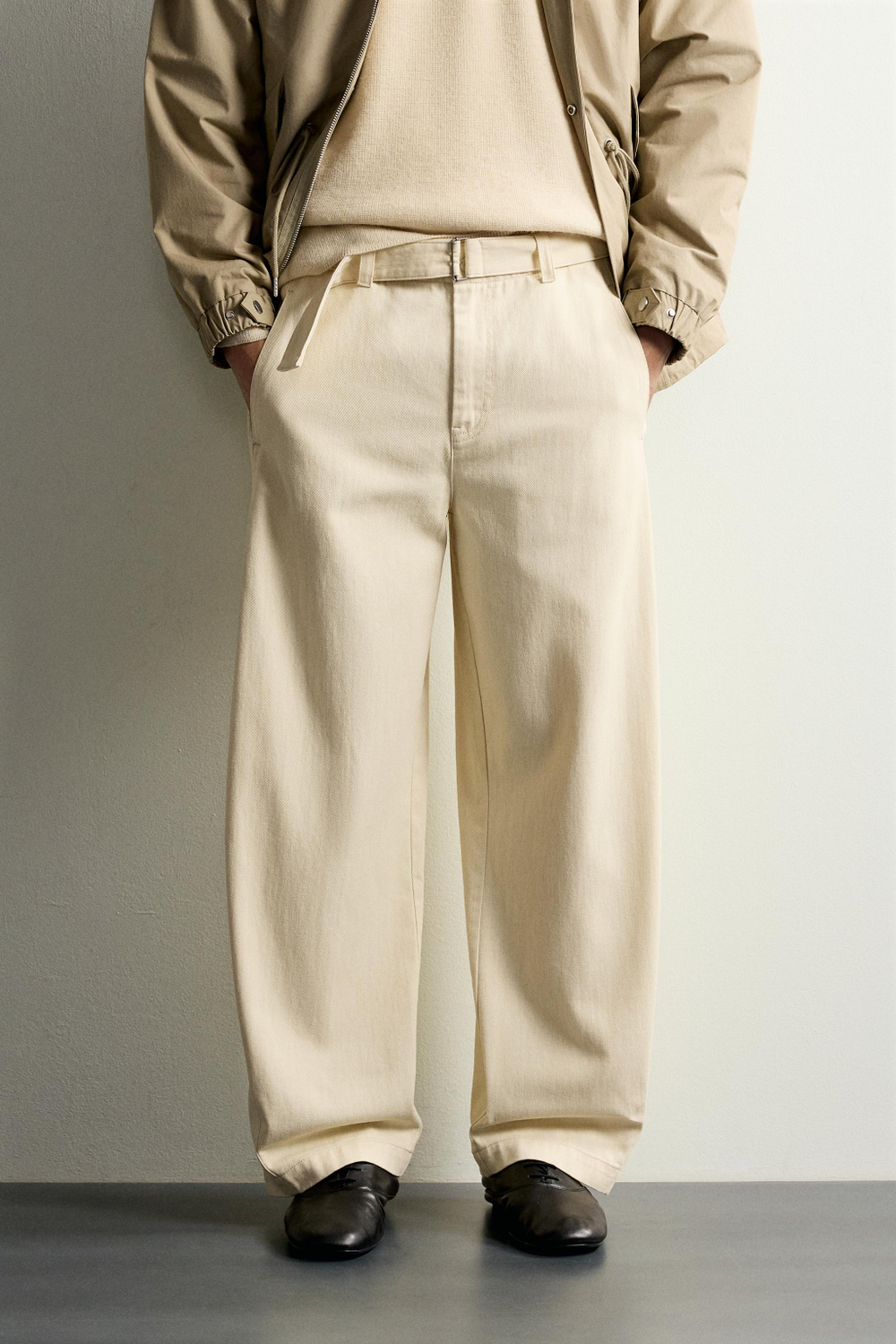 БРЮКИ RELAXED FIT С ПОЯСОМ — ZARA · 1195/334