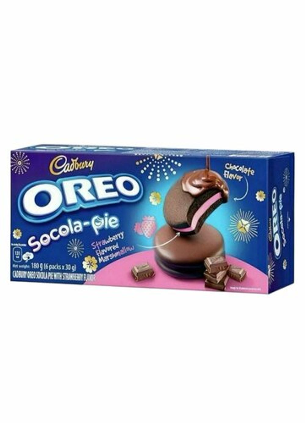 Печенье бисквитное Oreo Socola-pie шоколад и клубника 168г