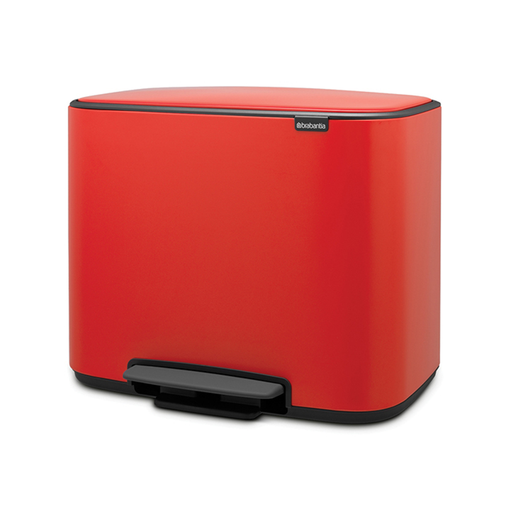 Мусорный бак Bo Pedal Bin 11+23л Brabantia Пламенно-красный