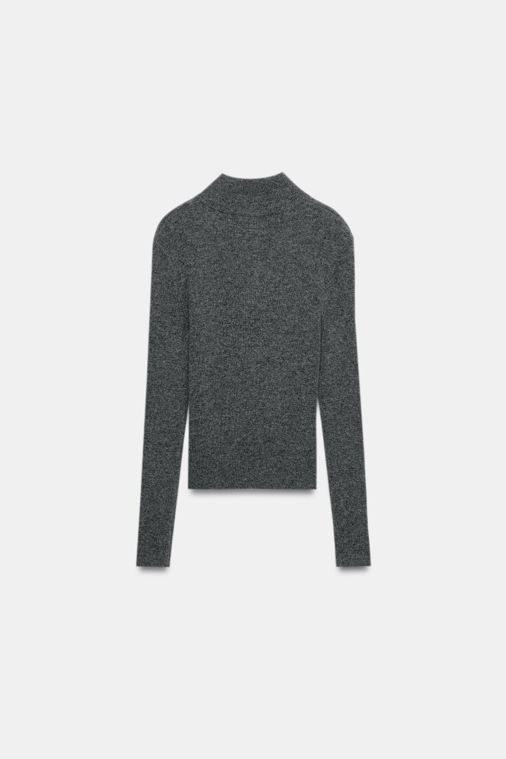 ZARA СВИТЕР ИЗ 100% ШЕРСТИ НА МОЛНИИ, МЯГКИЙ СЕРЫЙ