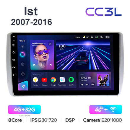 Teyes CC3L 9"для Toyota Ist 2007-2016