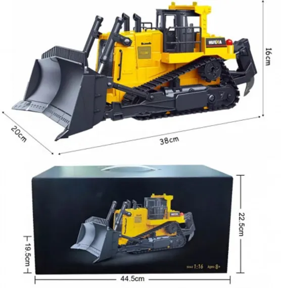 Радиоуправляемый бульдозер HUINA масштаб 1:16 2.4G - HN1554