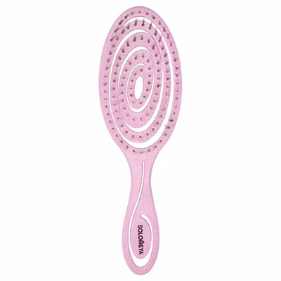 Solomeya Подвижная био-расческа для волос  Светло-розовая /Light  pink