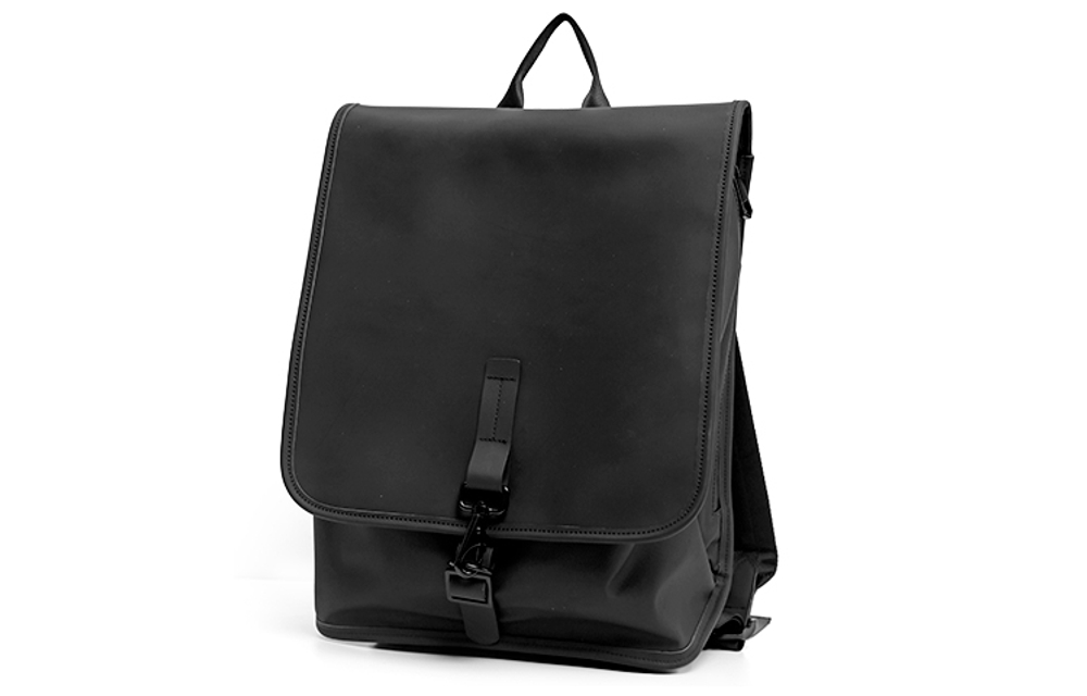 MYEDITION 15L Backpack Outdoor Bag PU Black Unisex