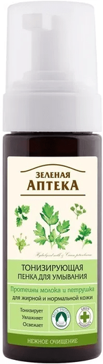 Зеленая аптека Тонизирующая пенка для умывания жирной и нормальной кожи, 150 мл (11729)