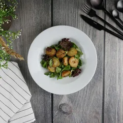 Тарелка глубокая 200 мл d 23 см h3,5 см белая фарфор Glory Eco P.L. Proff Cuisine [4]