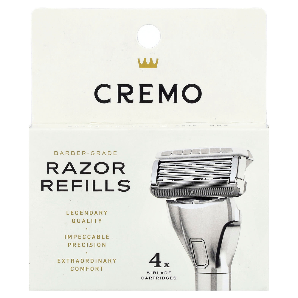 Cremo, сменные кассеты для бритвы, 4 шт.
