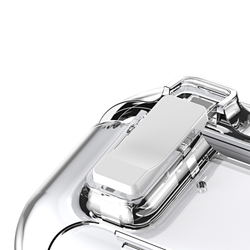 Усиленный прозрачный чехол для наушников AirPods Pro 2, Dux Ducis, серия PECR Series (встроенная подставка для смартфона)