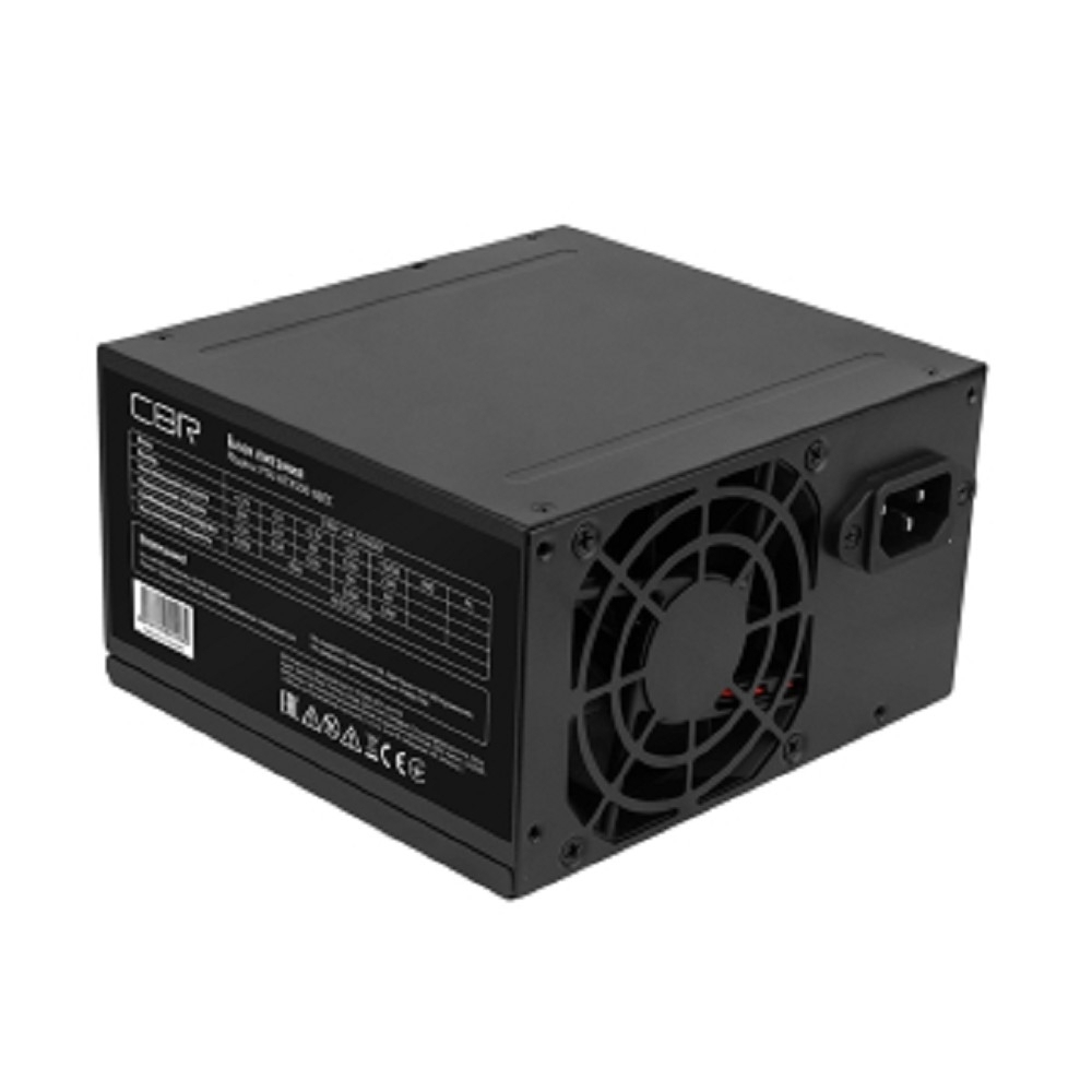 Блок питания CBR ATX 500W, 8cm fan, 20+4pin/1*4pin/1*IDE/2*SATA, кабель питания 1.2м, черный [PSU-ATX500-08EC] OEM
