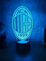 3D Светильник "AC Milan" (ФК Милан)